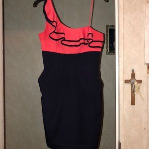 Beautiful Navy Blue and Pink dress! ❤️